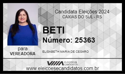 Candidato BETI 2024 - CAXIAS DO SUL - Eleições