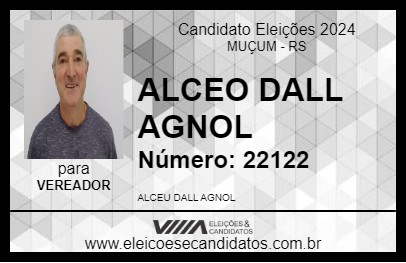 Candidato ALCEO DALL AGNOL 2024 - MUÇUM - Eleições