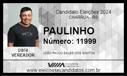 Candidato PAULINHO 2024 - CHARRUA - Eleições