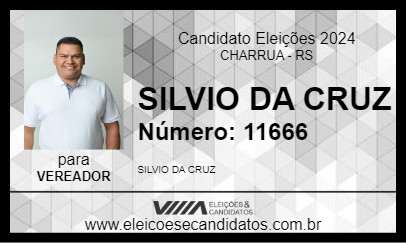 Candidato SILVIO DA CRUZ 2024 - CHARRUA - Eleições