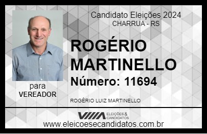 Candidato ROGÉRIO MARTINELLO 2024 - CHARRUA - Eleições