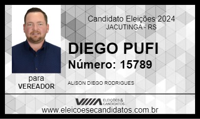 Candidato DIEGO  PUFI 2024 - JACUTINGA - Eleições