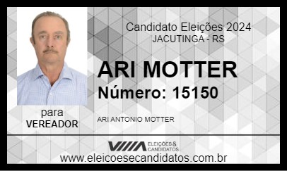 Candidato ARI MOTTER 2024 - JACUTINGA - Eleições