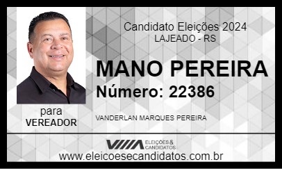 Candidato MANO PEREIRA 2024 - LAJEADO - Eleições