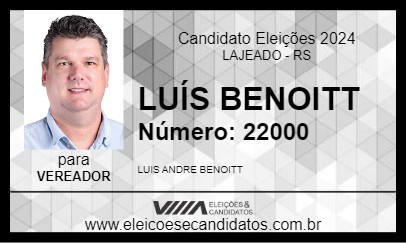 Candidato LUÍS BENOITT 2024 - LAJEADO - Eleições