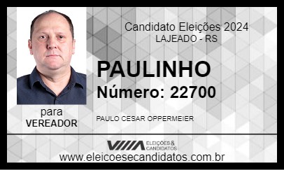 Candidato PAULINHO 2024 - LAJEADO - Eleições