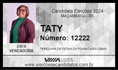 Candidato TATY 2024 - MAÇAMBARÁ - Eleições