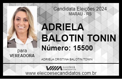 Candidato ADRIELA BALOTIN TONIN 2024 - MARAU - Eleições