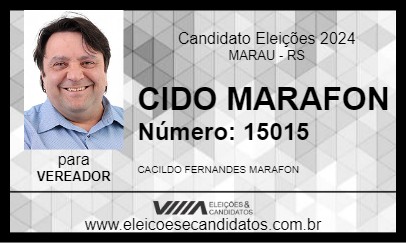 Candidato CIDO MARAFON 2024 - MARAU - Eleições