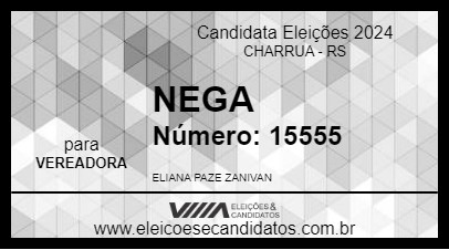 Candidato NEGA 2024 - CHARRUA - Eleições