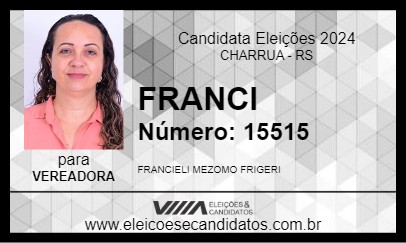 Candidato FRANCI 2024 - CHARRUA - Eleições