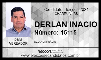 Candidato DERLAN INACIO 2024 - CHARRUA - Eleições