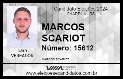 Candidato MARCOS SCARIOT 2024 - CHARRUA - Eleições