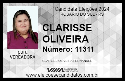 Candidato CLARISSE OLIVEIRA 2024 - ROSÁRIO DO SUL - Eleições