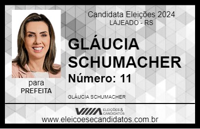 Candidato GLÁUCIA SCHUMACHER 2024 - LAJEADO - Eleições