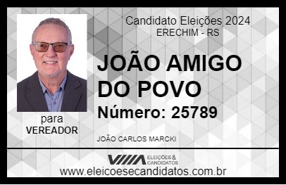 Candidato JOÃO AMIGO DO POVO 2024 - ERECHIM - Eleições