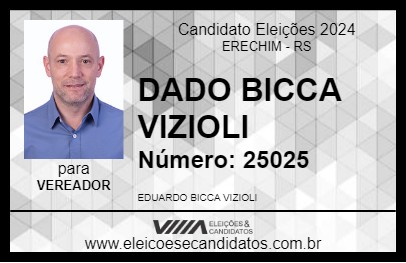 Candidato DADO BICCA VIZIOLI 2024 - ERECHIM - Eleições