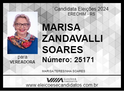 Candidato MARISA ZANDAVALLI SOARES 2024 - ERECHIM - Eleições