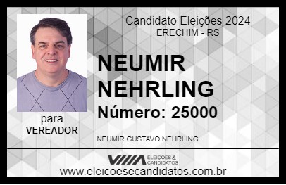 Candidato NEUMIR NEHRLING 2024 - ERECHIM - Eleições