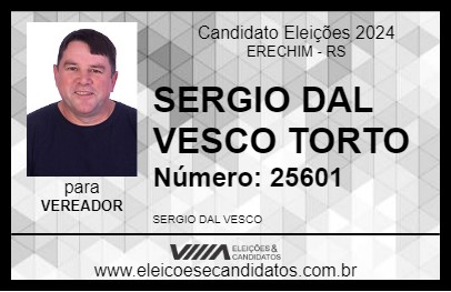 Candidato SERGIO DAL VESCO TORTO 2024 - ERECHIM - Eleições