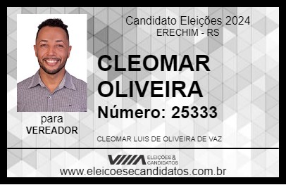 Candidato CLEOMAR OLIVEIRA 2024 - ERECHIM - Eleições