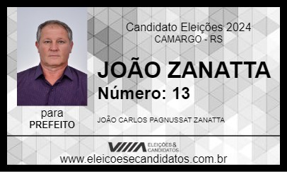 Candidato JOÃO ZANATTA 2024 - CAMARGO - Eleições