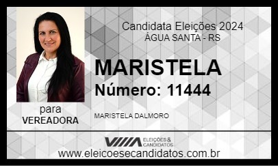 Candidato MARISTELA 2024 - ÁGUA SANTA - Eleições