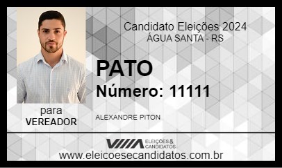 Candidato PATO 2024 - ÁGUA SANTA - Eleições