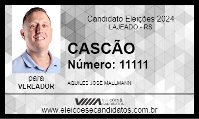 Candidato CASCÃO 2024 - LAJEADO - Eleições