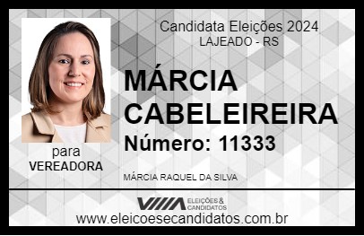 Candidato MÁRCIA CABELEIREIRA 2024 - LAJEADO - Eleições