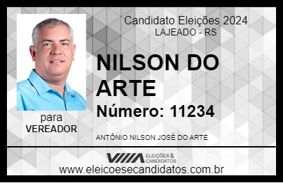 Candidato NILSON DO ARTE 2024 - LAJEADO - Eleições