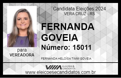 Candidato FERNANDA GOVEIA 2024 - VERA CRUZ - Eleições