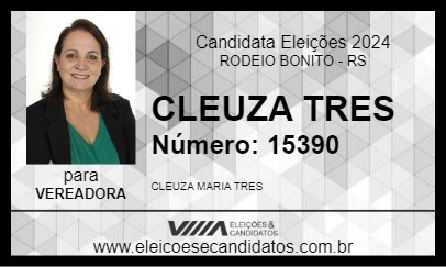 Candidato CLEUZA TRES 2024 - RODEIO BONITO - Eleições