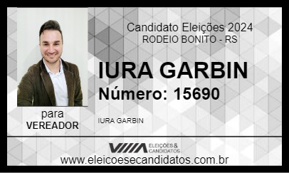 Candidato IURA GARBIN 2024 - RODEIO BONITO - Eleições