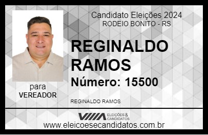 Candidato REGINALDO RAMOS 2024 - RODEIO BONITO - Eleições