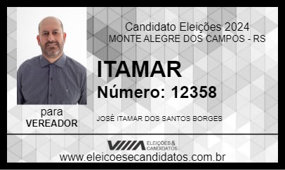 Candidato ITAMAR 2024 - MONTE ALEGRE DOS CAMPOS - Eleições