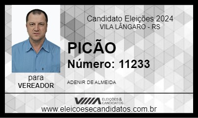 Candidato PICÃO 2024 - VILA LÂNGARO - Eleições