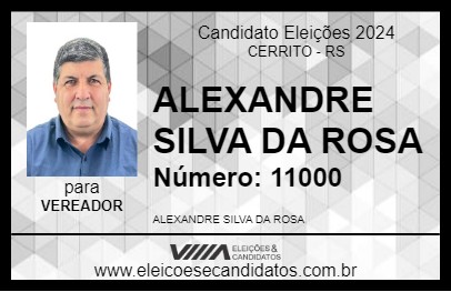 Candidato ALEXANDRE SILVA DA ROSA  2024 - CERRITO - Eleições