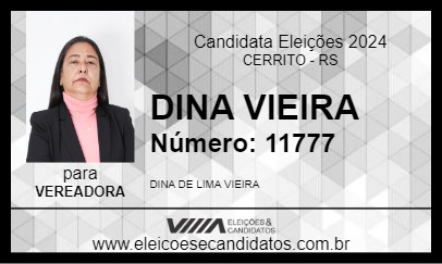 Candidato DINA VIEIRA  2024 - CERRITO - Eleições