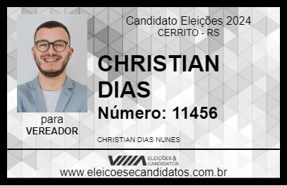 Candidato CHRISTIAN DIAS 2024 - CERRITO - Eleições