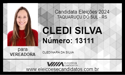 Candidato CLEDI SILVA 2024 - TAQUARUÇU DO SUL - Eleições