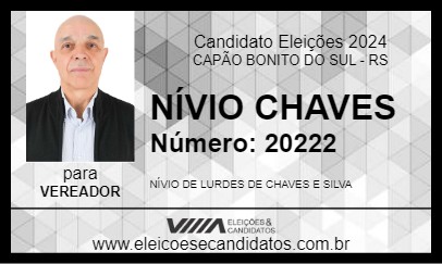 Candidato NÍVIO CHAVES 2024 - CAPÃO BONITO DO SUL - Eleições