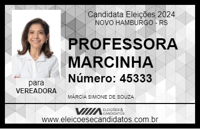 Candidato PROFESSORA MARCINHA 2024 - NOVO HAMBURGO - Eleições