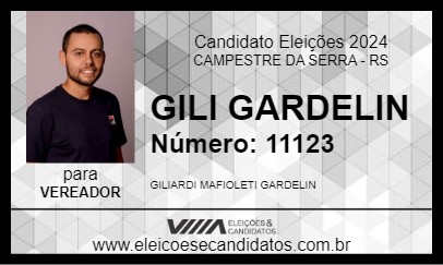 Candidato GILI GARDELIN 2024 - CAMPESTRE DA SERRA - Eleições