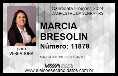 Candidato MARCIA BRESOLIN 2024 - CAMPESTRE DA SERRA - Eleições