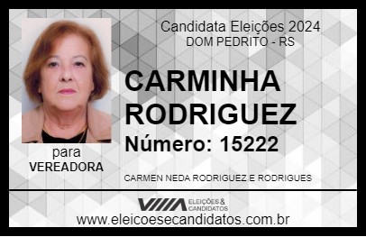 Candidato CARMINHA RODRIGUEZ 2024 - DOM PEDRITO - Eleições