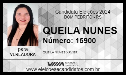 Candidato QUEILA NUNES 2024 - DOM PEDRITO - Eleições