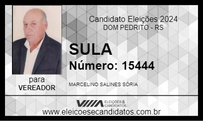 Candidato SULA 2024 - DOM PEDRITO - Eleições