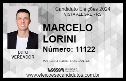 Candidato MARCELO LORINI 2024 - VISTA ALEGRE - Eleições