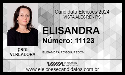 Candidato ELISANDRA 2024 - VISTA ALEGRE - Eleições